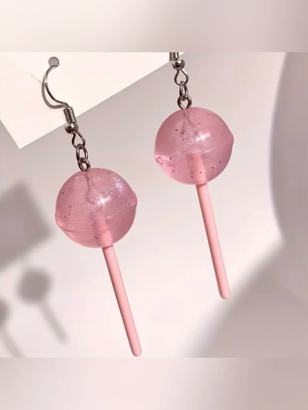 NEW! Unique Pink Lollipop Drop Earrings. Trendy Candy Earrings 🍭